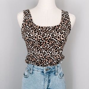 Leopard Bodysuit Tank Top | American Eagle Animal Print Shirt